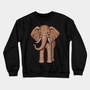 Gentle Giant African elephant Brown Elephant Crewneck Sweatshirt